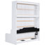 Grand lit avec coussin d'espace, blanc