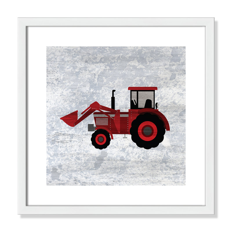 Adhésif décoratif en rouge «Red 3», H 16 po x l 16 po x P 1,18 po, Encadré de boîte blanc