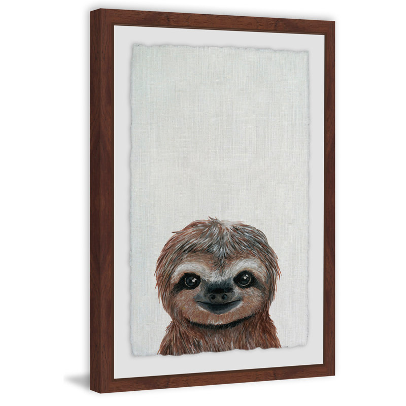 Cheerful Sloth - Painting, 46cm H x 30cm W