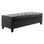 Banc de rangement avec repose-pieds et siège capitonné HOMcom, 51 po, noir