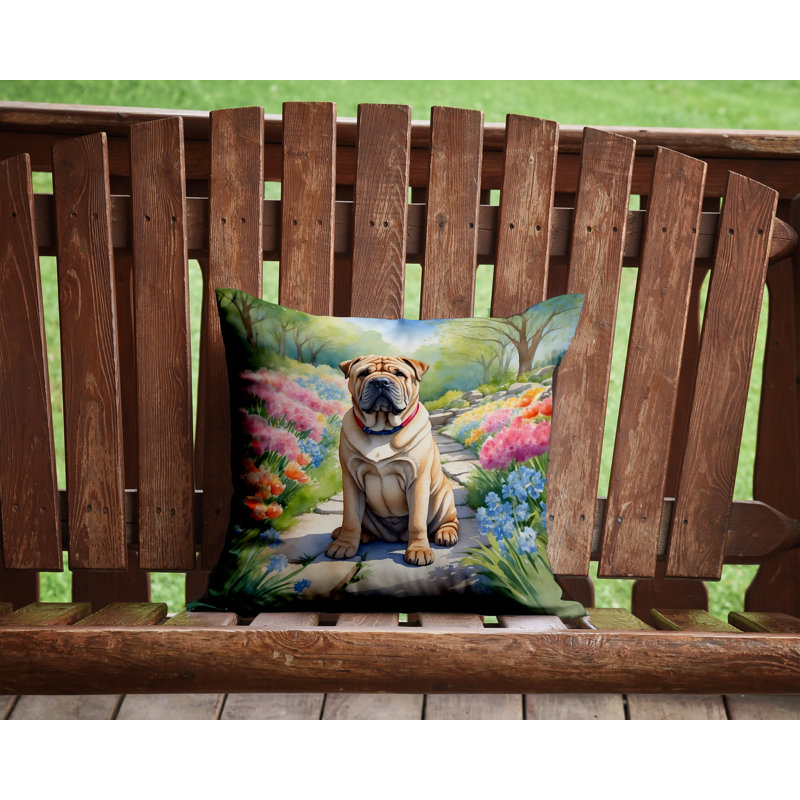 Coussin décoratif intérieur / extérieur Spring Path, H 14 po x l 14 po