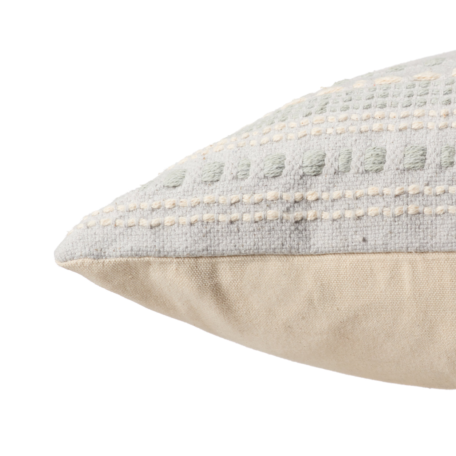 Bryson Embroidered Cotton Lumbar Throw Pillow, Down