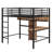 Loft Bed With L -Shaped Desk And Shelves