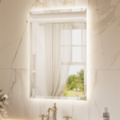 Beveled LED Backlit Bathroom Vanity Mirror