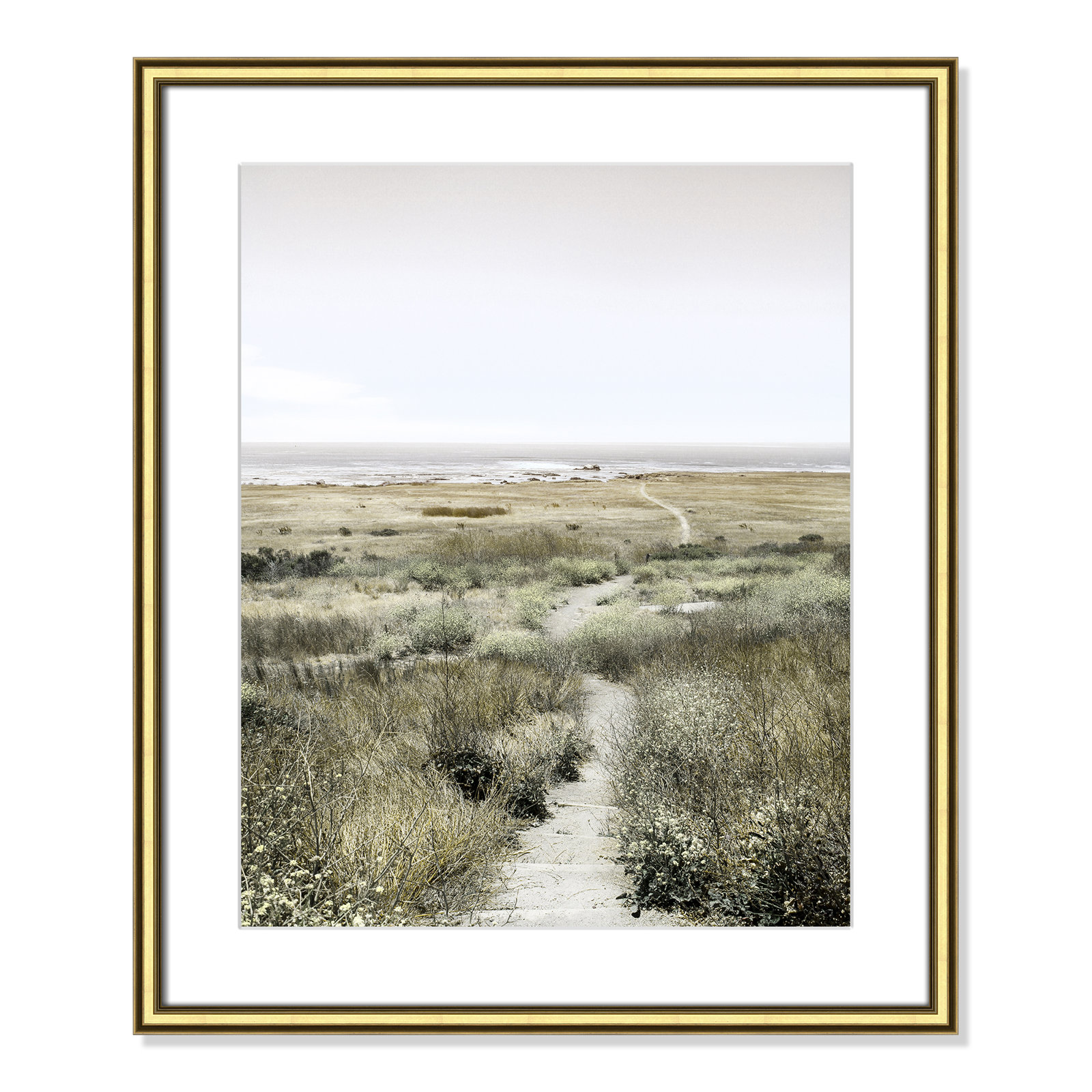 Toscani "Footpath to Paradise" Print, Gold, 22.75 W x 26.75 H x 0.88 D