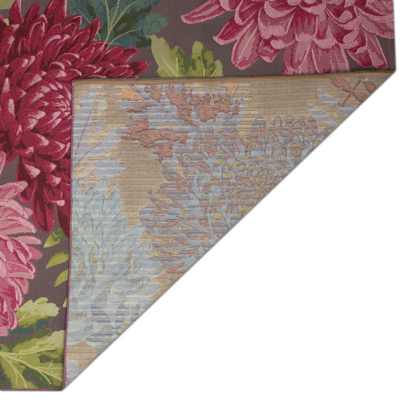 Akera Pink/Green/Plum Indoor/Outdoor Rug, Rectangle 3'3" x 4'11"
