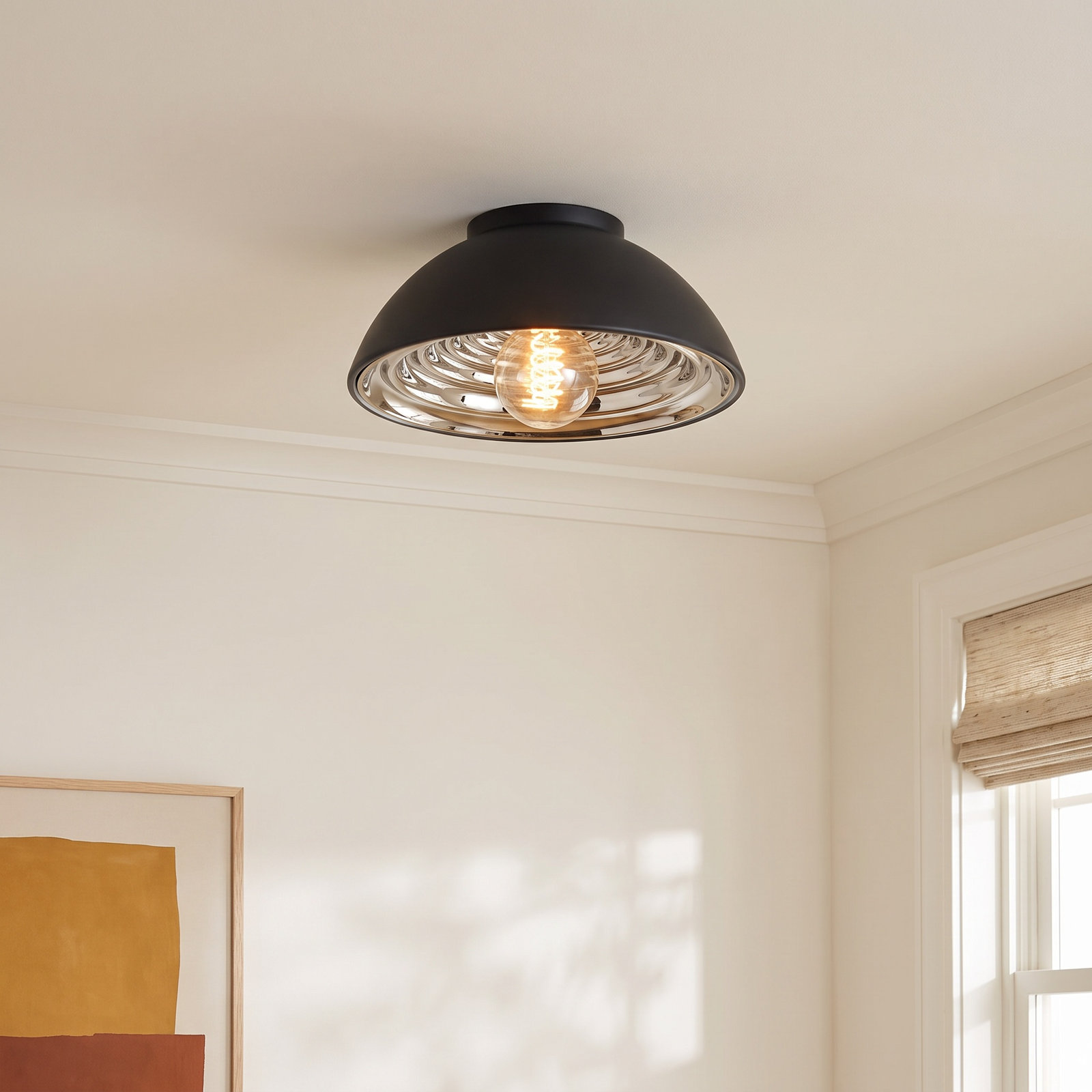 Richwood Single Light Flush Mount, 5.75" H x 11.75" W x 11.75" D