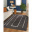 Tapis brun contemporain en laine tissé à plat Kumagai-98698788