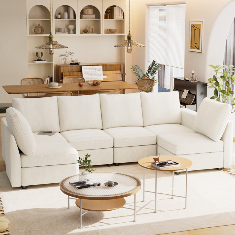Canapé modulaire 6 pièces VINGLI, Polyester gris