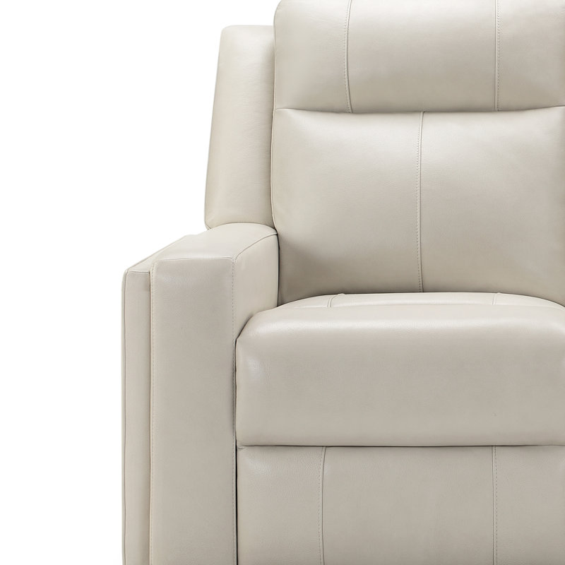 Ashlinn Recliner, Ivory Genuine Leather