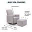 Fauteuil oscillant avec repose-pieds Olive-16371765