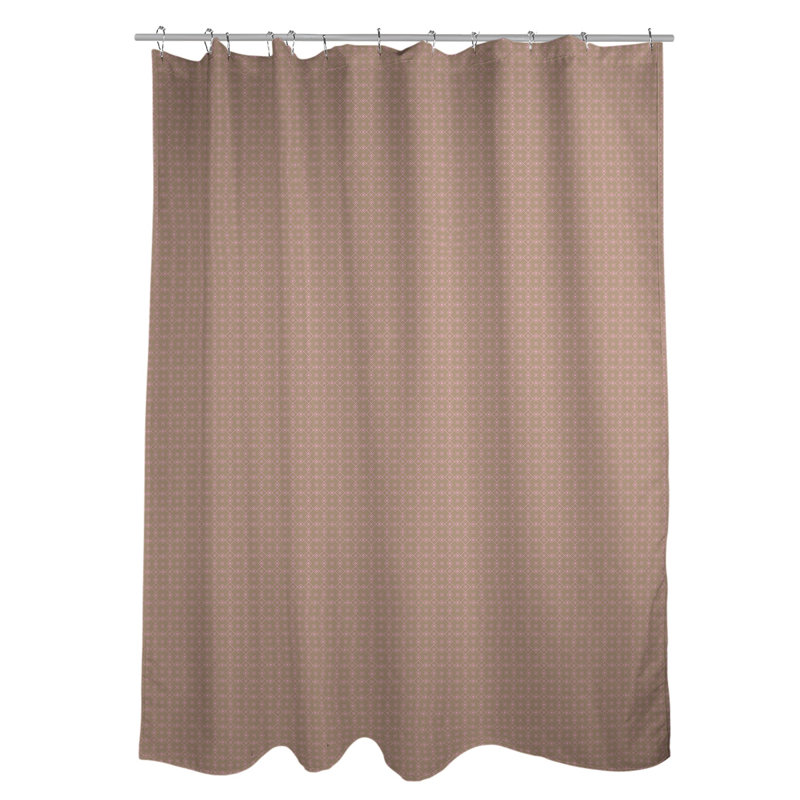Rideau de douche simple Katelyn Elizabeth, Brun / rose
