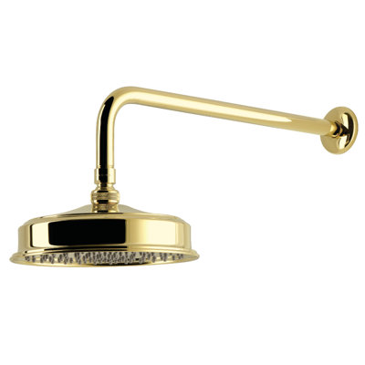 Kingston Brass Trimscape 8-Inch Round Brass Shower Head with 17-Inch Ceiling Mounted Shower Arm