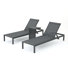 Chaise longue inclinable avec table Caggiano