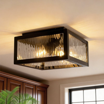 9In Square Flush Mount Ceiling Lighting Fixture