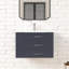 Ensemble de meuble-lavabo mural simple 30 po avec comptoir en céramique blanc vert forêt et tablette gauche Aurilla-641886403-737632751-737632752