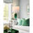 26'' Glass Table Lamp for Nightstand Deco Gradient Green Modern Lamp with Led Bulb