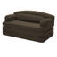 Canapé pliable à deux places en velours côtelé avec coussin moelleux-363474759