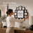 "Memories" 20" x 20" Photo Collage Wall Clock, Black Farmhouse Picture Frame Holds 12 Photos, Battery Operated Family Memory Display for Nursery, Baby Room, Kids Bedroom, Living Room & Wall Decor