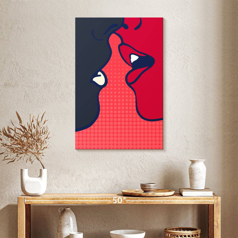 The Kiss - rose, H 36 po x l 24 po