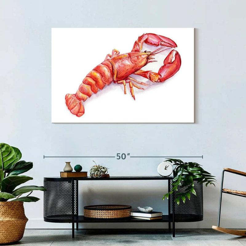 Vibrant Lobster, 30" H x 45" W