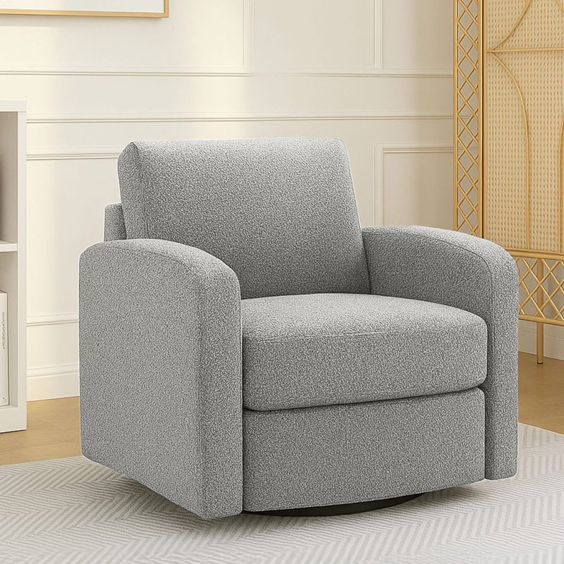 Chaise pivotante Grazia - gris, Polyester gris
