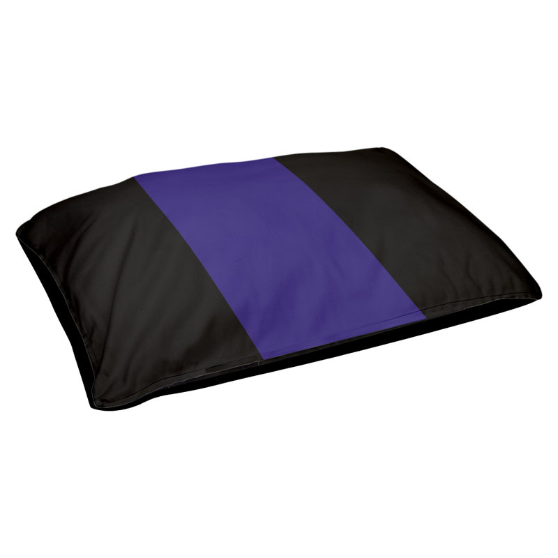 Coussin extérieur Philadelphia, Moyen (l 40 po x P 30 po x H 6,5 po), Noir / Mauve