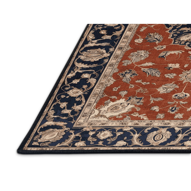 Machine Washable Persian Brown Area Rug, Rectangle 2' x 3'
