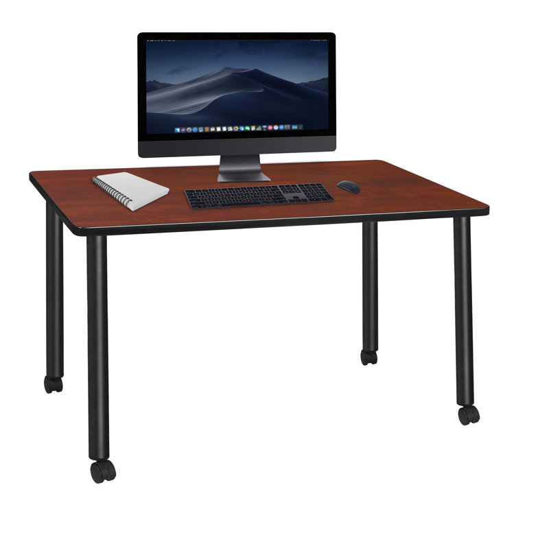 Regency Kee Mobile Desk, Cherry/Black, 29" H x 60" W x 24" D