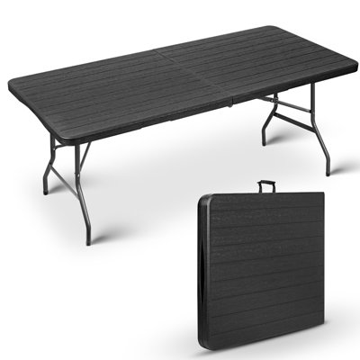 Metal Folding Table, Indoor Outdoor Portable Picnic Table