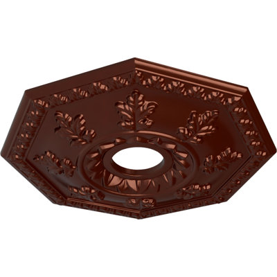 Endurathane Nottingham Ceiling Medallion, 18"OD x 3 1/2"ID x 1 1/2"P (Fits Canopies up to 4 5/8"), Hand-Painted Antique Copper Finish