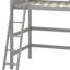 Lit mezzanine en bois avec échelle-1035091655