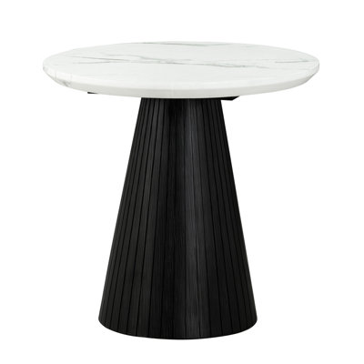 Table de bout ronde contemporaine Sindal - noire