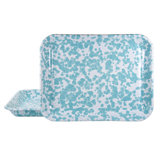 Set of 2 Cobalt Swirl Quarter Sheet Trays