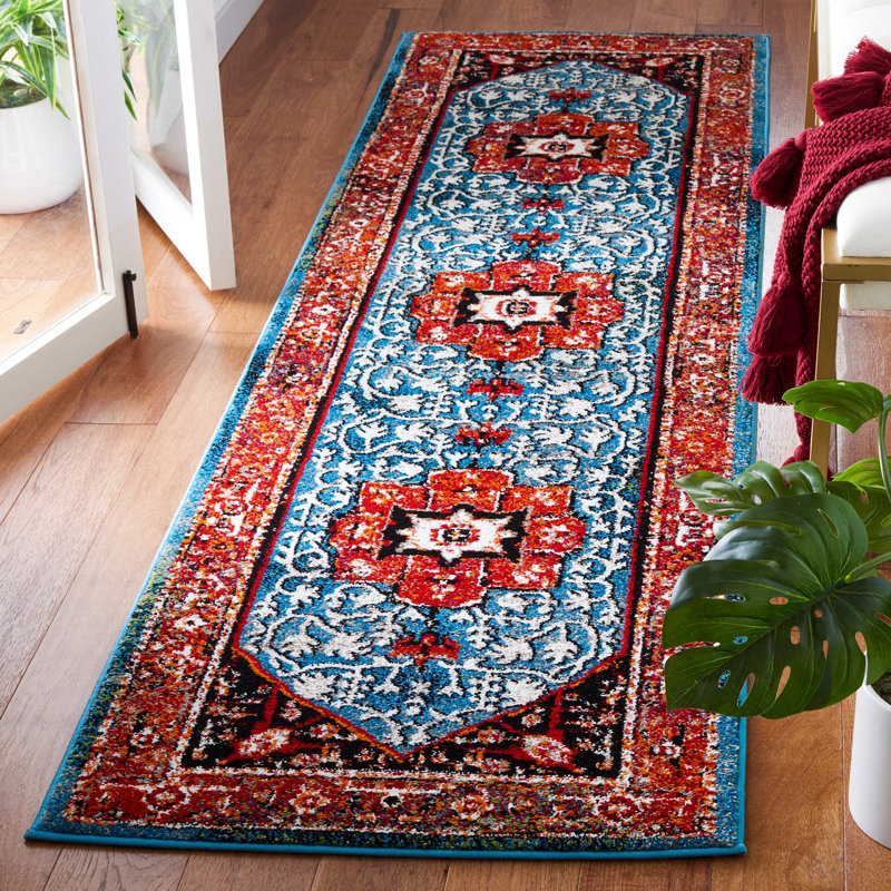 Vintage Hamadan Performance Oriental Rug, Round 6'7"