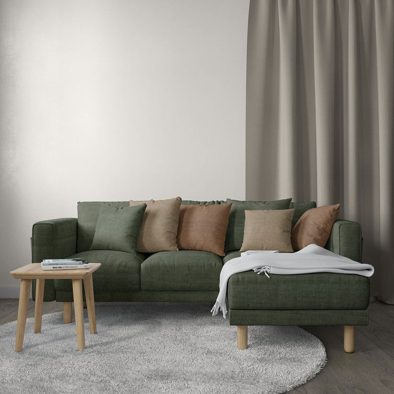 Abbeyshea Chrysalis Woven Plain Fabric By The Yard, Pine