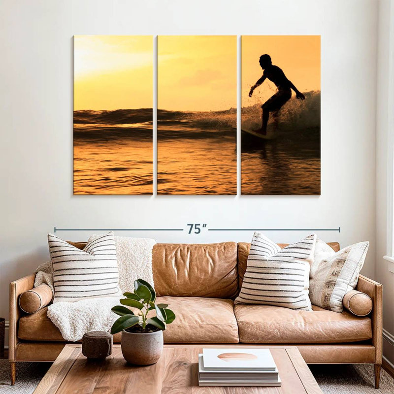 Senne Sundown Surfing, 42" H x 65" W