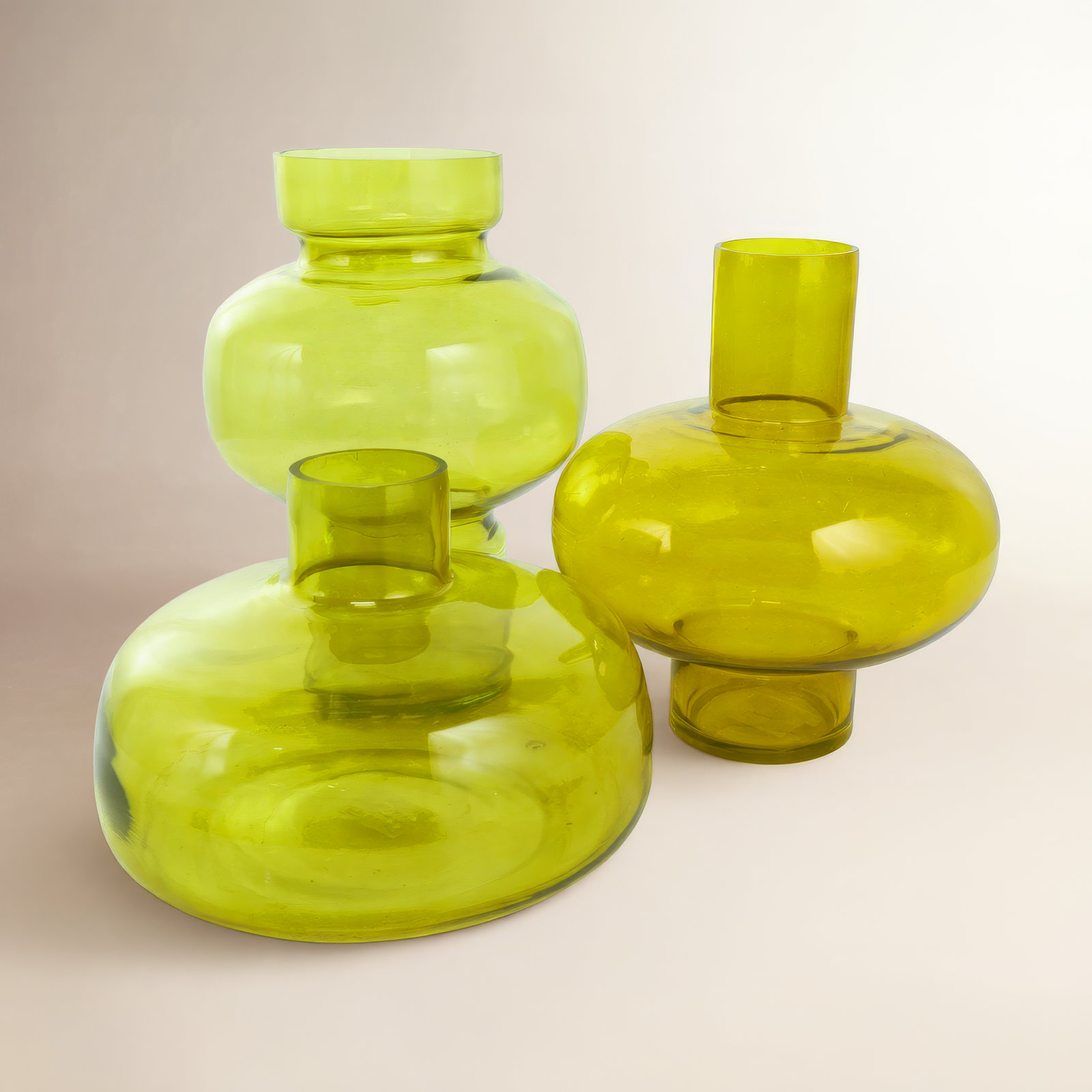 Glass Table Vase, Green