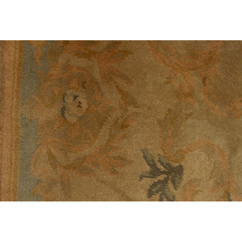 Hand-Knotted High-Quality Green Area Rug
