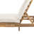 Outdoor 5-Position Adjustable Backrest Double Chaise Lounge, Outdoor Chaise Lounge With Cushion And Folding Side Trays-1428908431