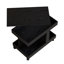 Petite table basse à roulettes, table d'appoint multifonctionnelle rotative à 360 °, table de bout roulante avec compartiment de rangement, table de chevet mobile pour le salon, la maison et le mobilier de chambre à coucher, noir