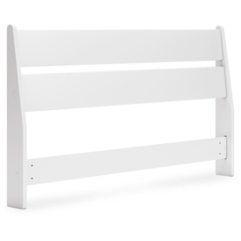 Matte White Queen Wood Panel Headboard