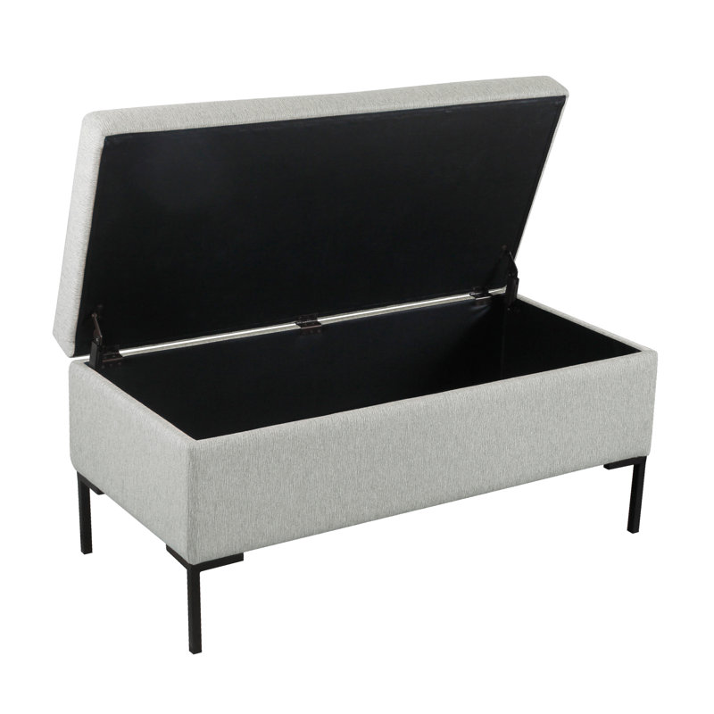 Polyester Upholstered Bench with Flip Top