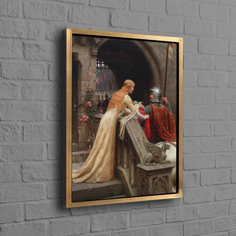 Print on Canvas, Framed Print without Mat, Gold, 60 cm H x 40 cm W
