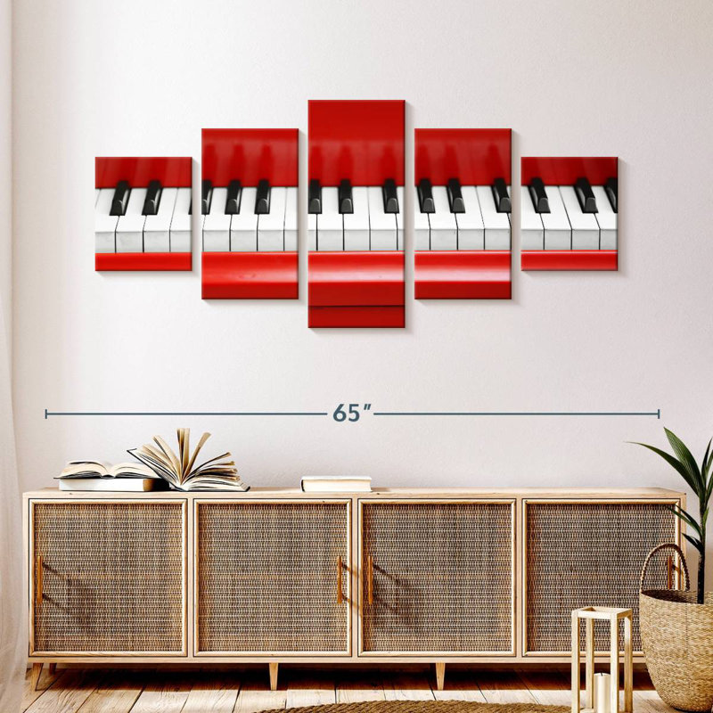 Red Piano, 24" H x 55" W