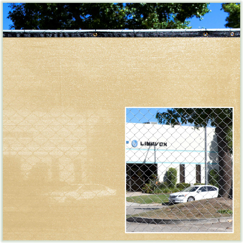 Black 5' x 10' High-Density Polyethylene Privacy Fence Screen