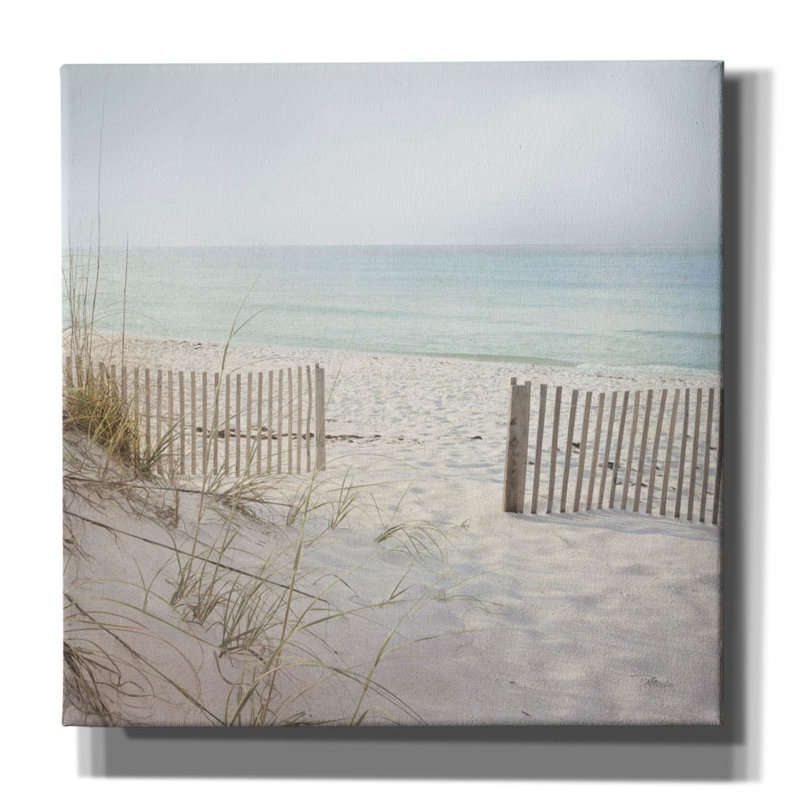 «Beach Fence» par Pela Studio, art mural sur toile, H 37 po x l 37 po x P 1,5 po