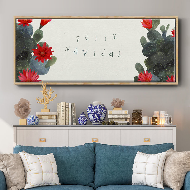 Floraison de Noël, collection de cactus en D, toile encadrée