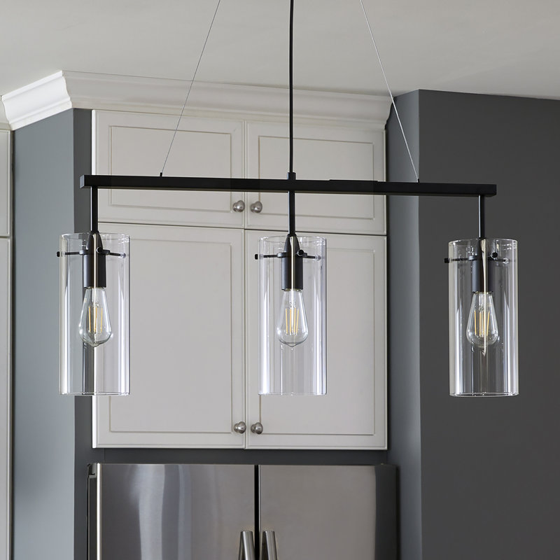 Angelina 3 - Light Kitchen Island Pendant, Large, Black