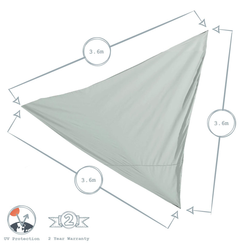 Triangle Shade Sail - 3.6m, Black